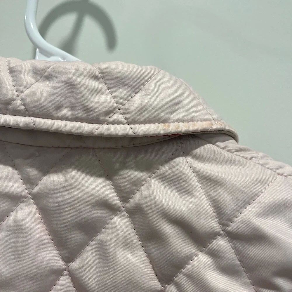 Girls Light Pink Burberry Quilted Jacket - Size 14 - Picture 8 of 11